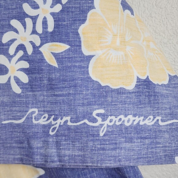Reyn Spooner Shirt Mens 2XL Blue Floral Hawaiian Commemorative Classics Aloha - Picture 3 of 12